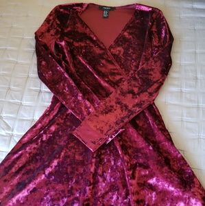Burgandy velvet Dress